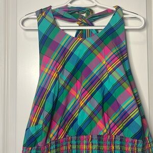 Christopher John Rogers Plaid Green Pink Blue Size 20w-22w